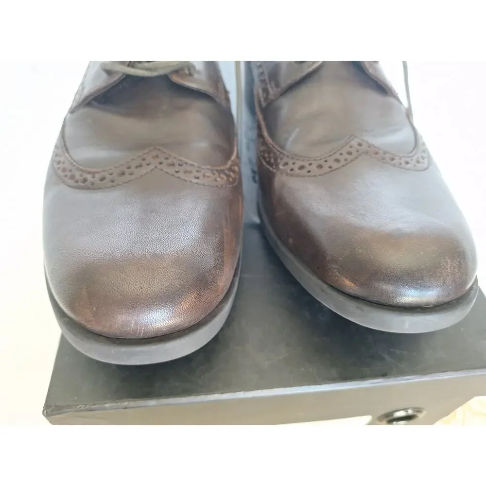 Born Handcrafted Footwear Brown Leather Wingtip Oxford Shoes – Size 8 / 41